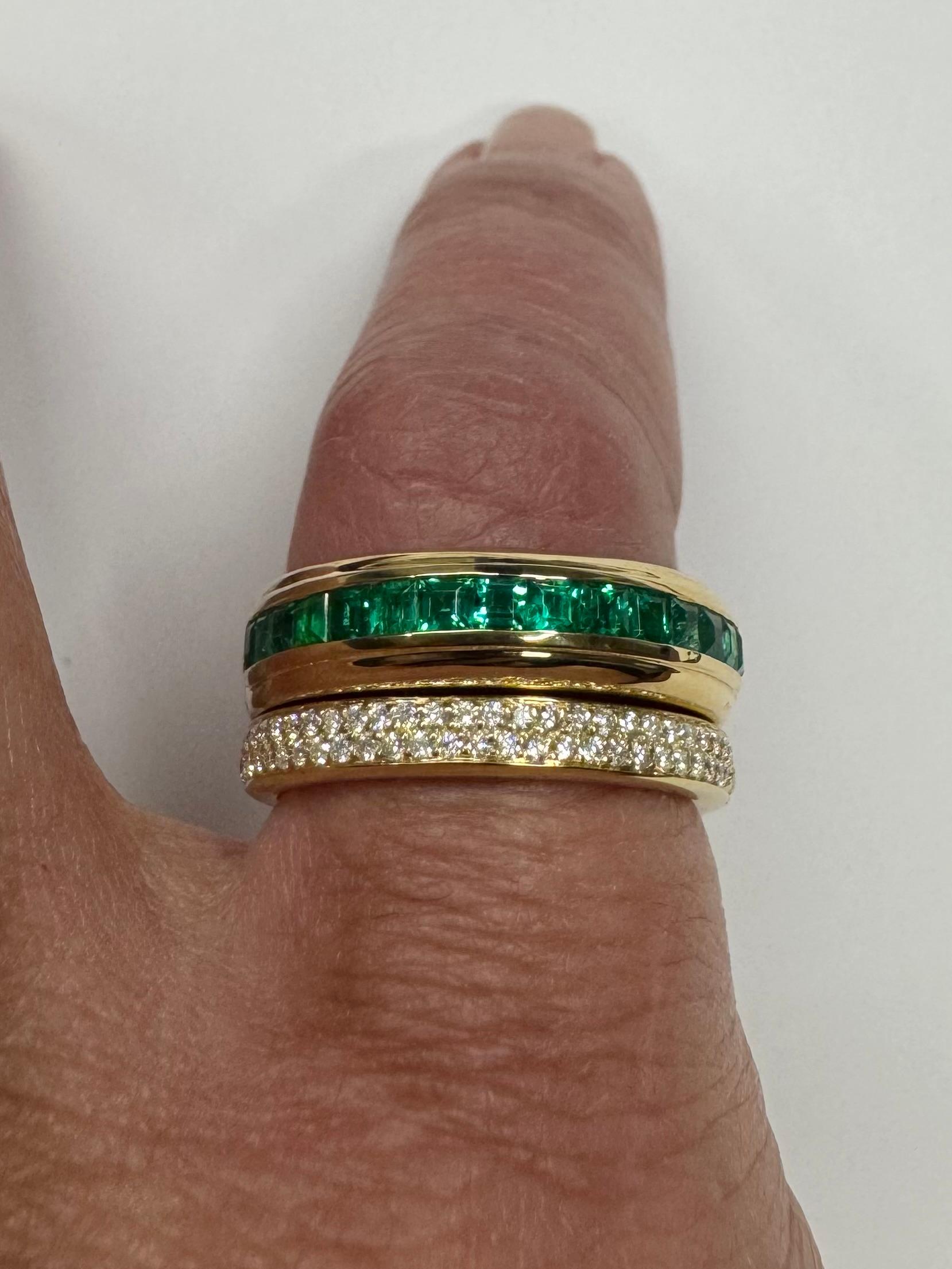 Garavelli 18 Karat White Gold White Diamonds Eternity Band Ring For Sale 6