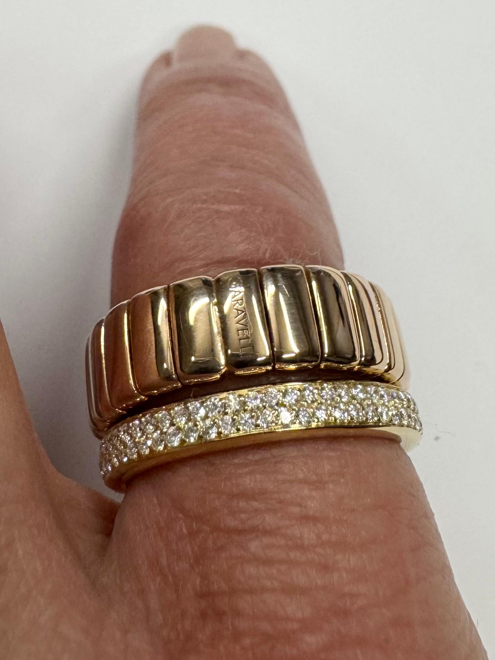 Garavelli 18 Karat White Gold White Diamonds Eternity Band Ring For Sale 7