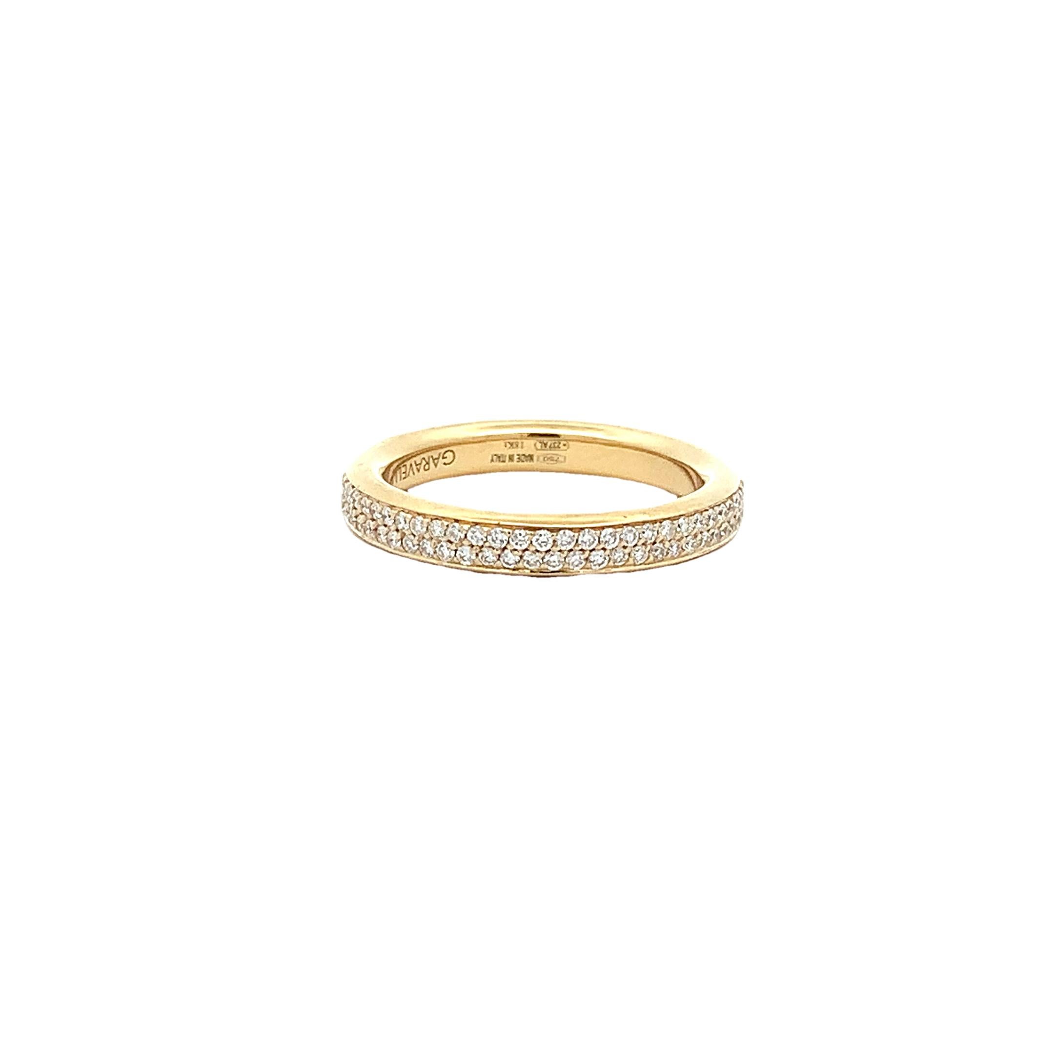 Contemporary Garavelli 18 Karat White Gold White Diamonds Eternity Band Ring For Sale