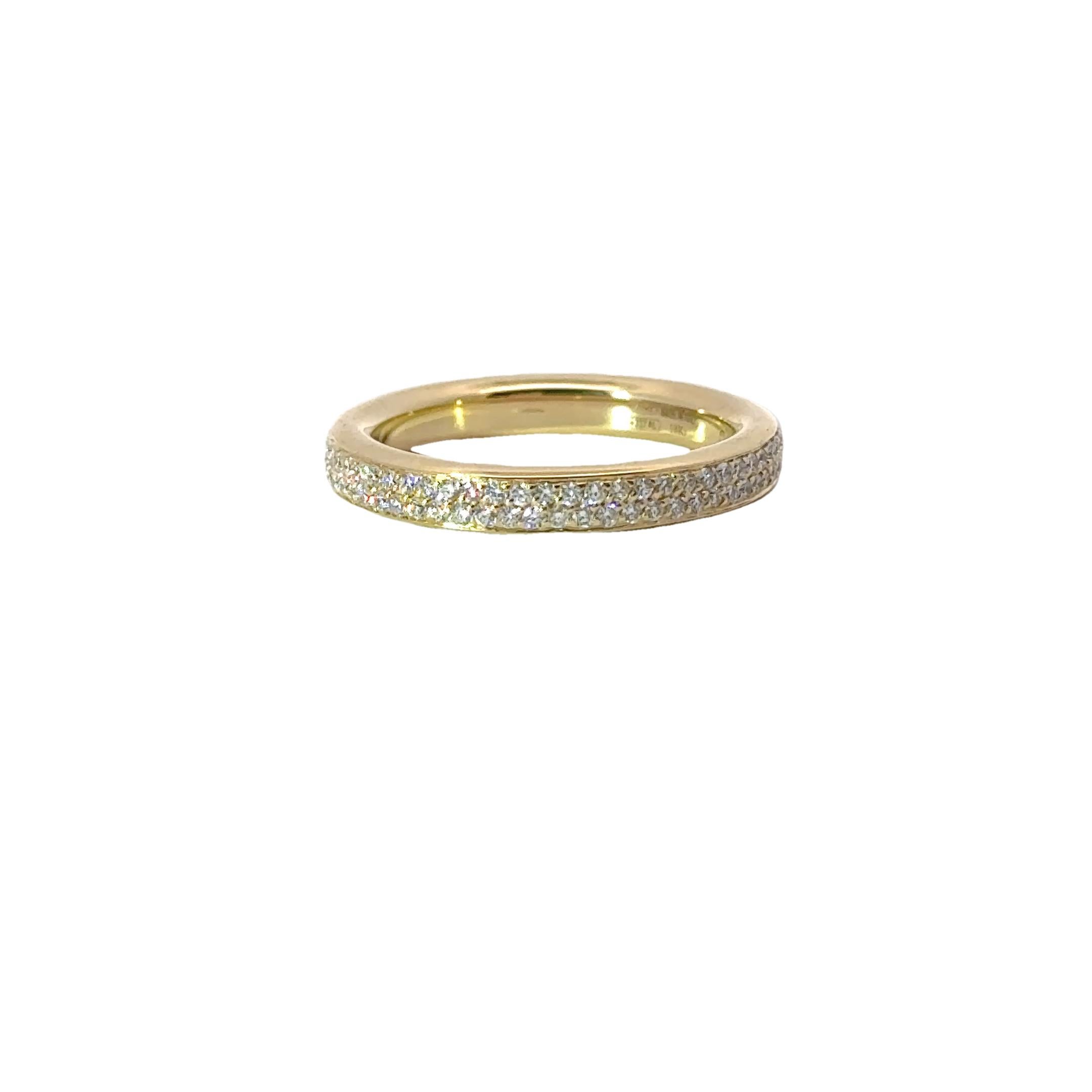 Garavelli 18 Karat White Gold White Diamonds Eternity Band Ring For Sale 1
