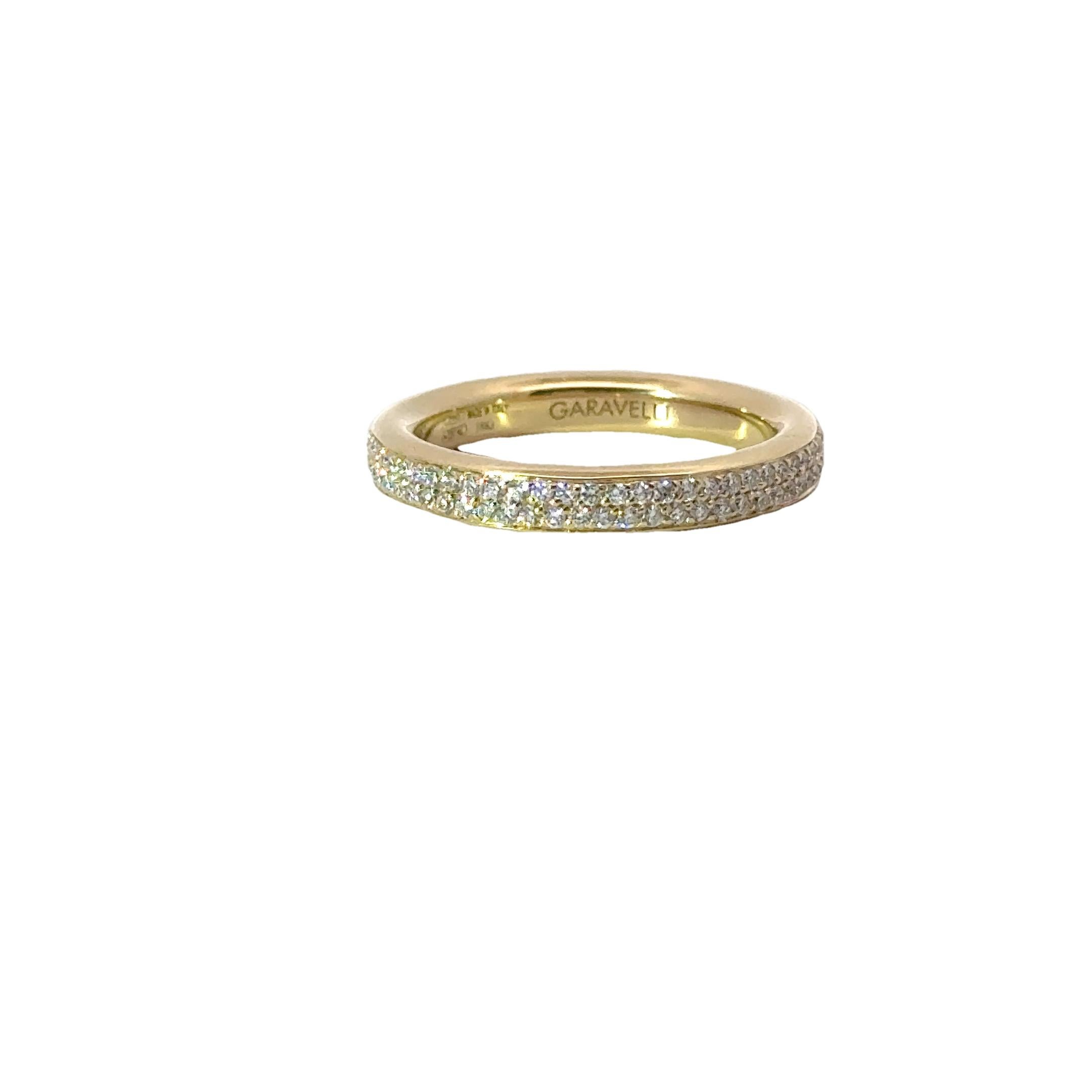Garavelli 18 Karat White Gold White Diamonds Eternity Band Ring For Sale 2