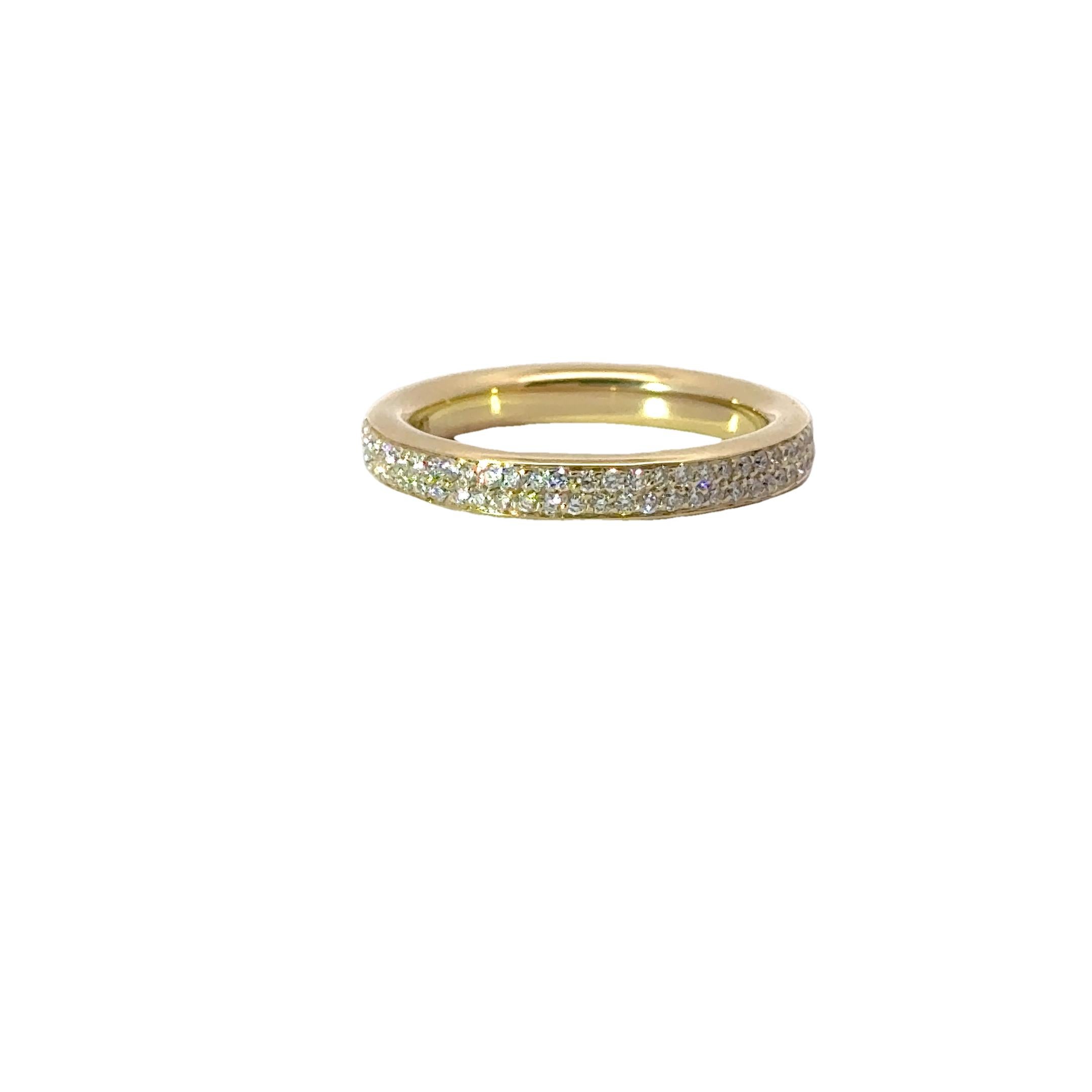 Garavelli 18 Karat White Gold White Diamonds Eternity Band Ring For Sale 3