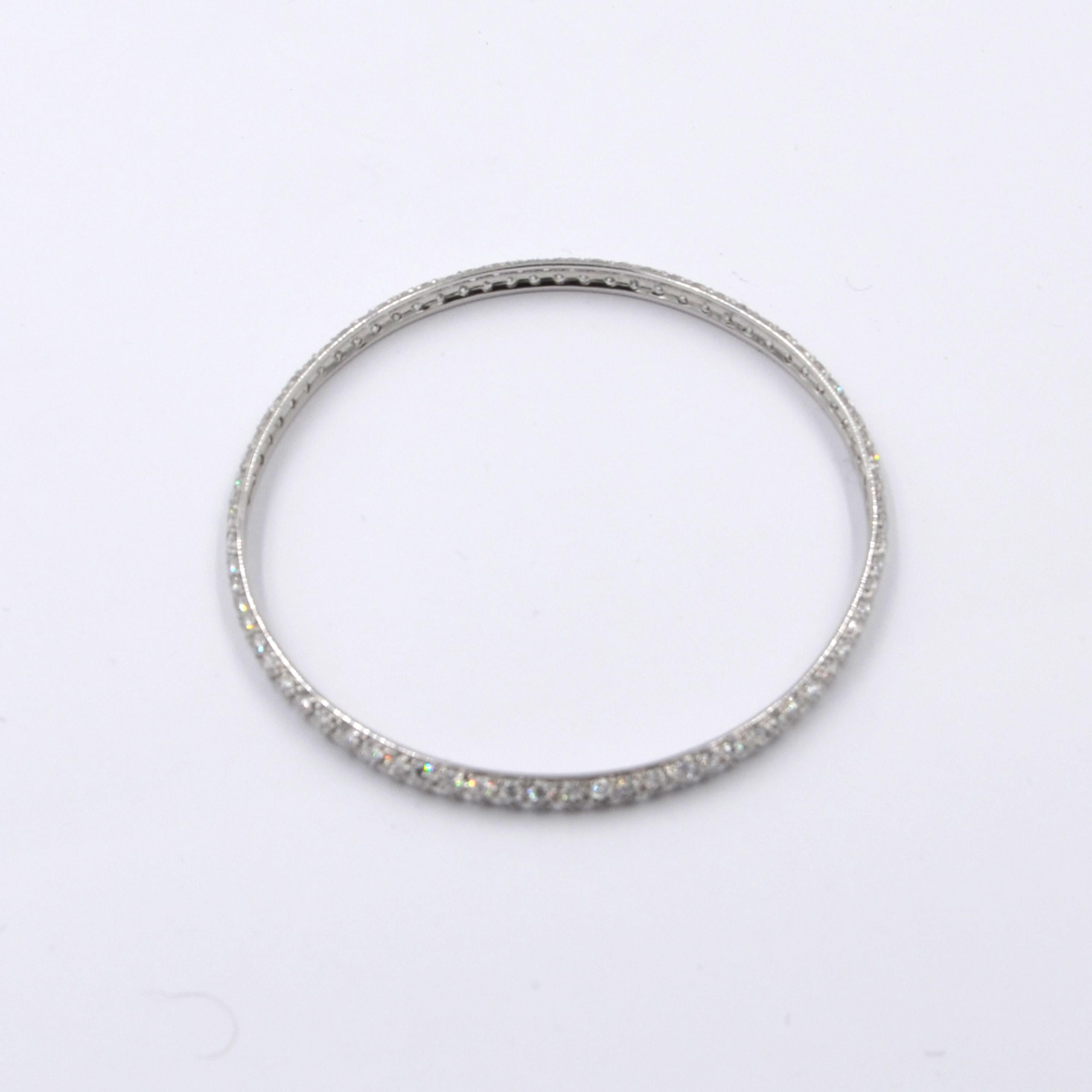 Donna Bracciale Garavelli con diamanti rotondi in oro bianco 18 carati in vendita