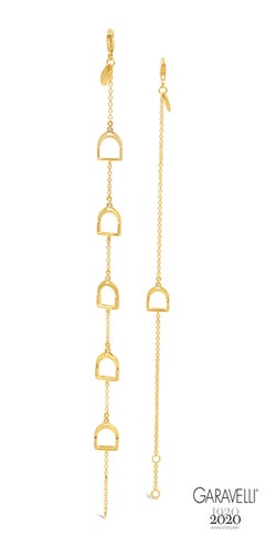 Bracciale Garavelli in oro giallo 18 carati con diamanti marroni della collezione Stirps