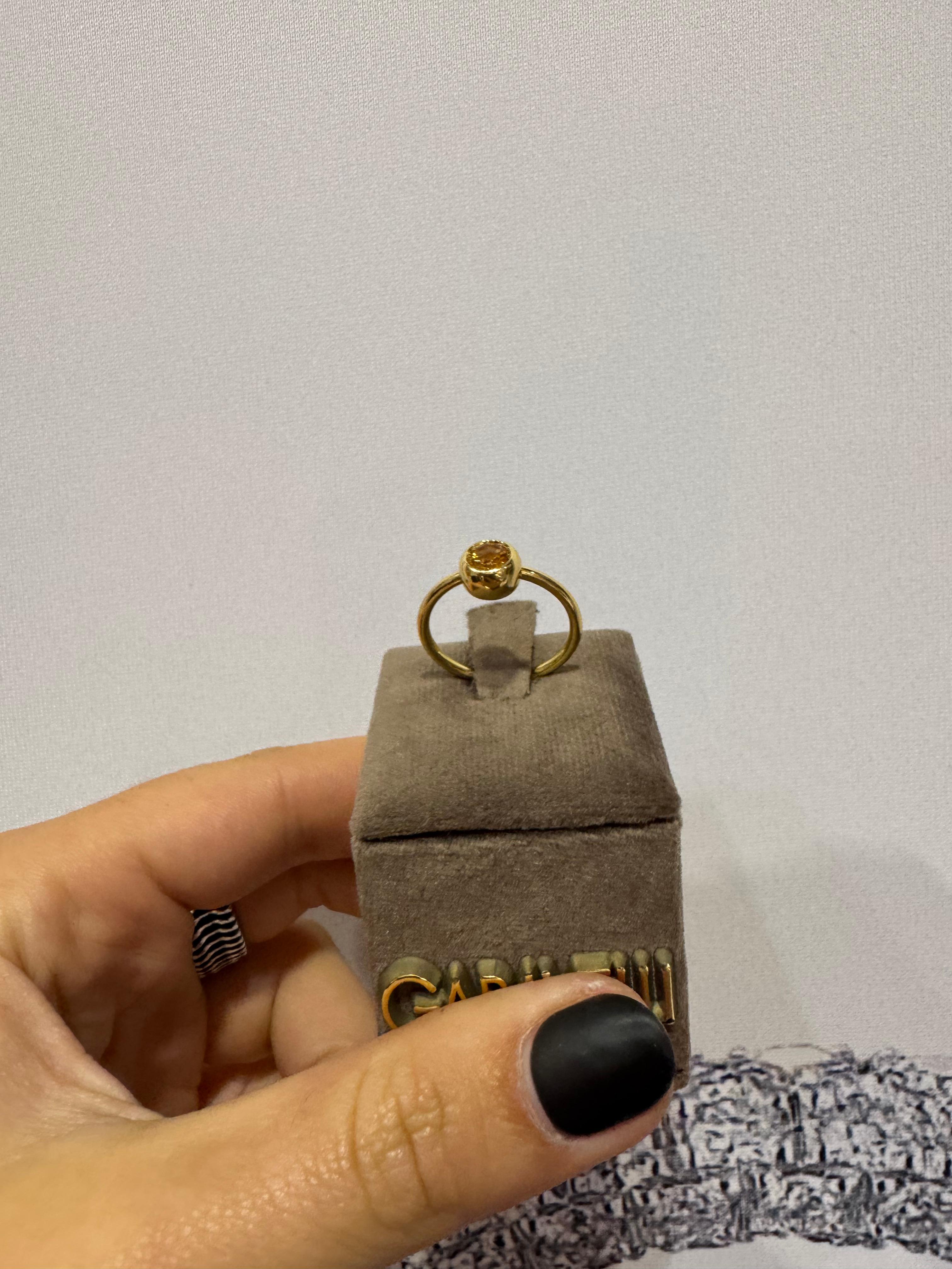Garavelli, or jaune 18 carats et citrine  Anneau Giotto en vente 4