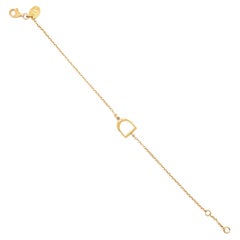 Garavelli 18 Karat Yellow Gold Diamond Stirrups Collection Bracelet