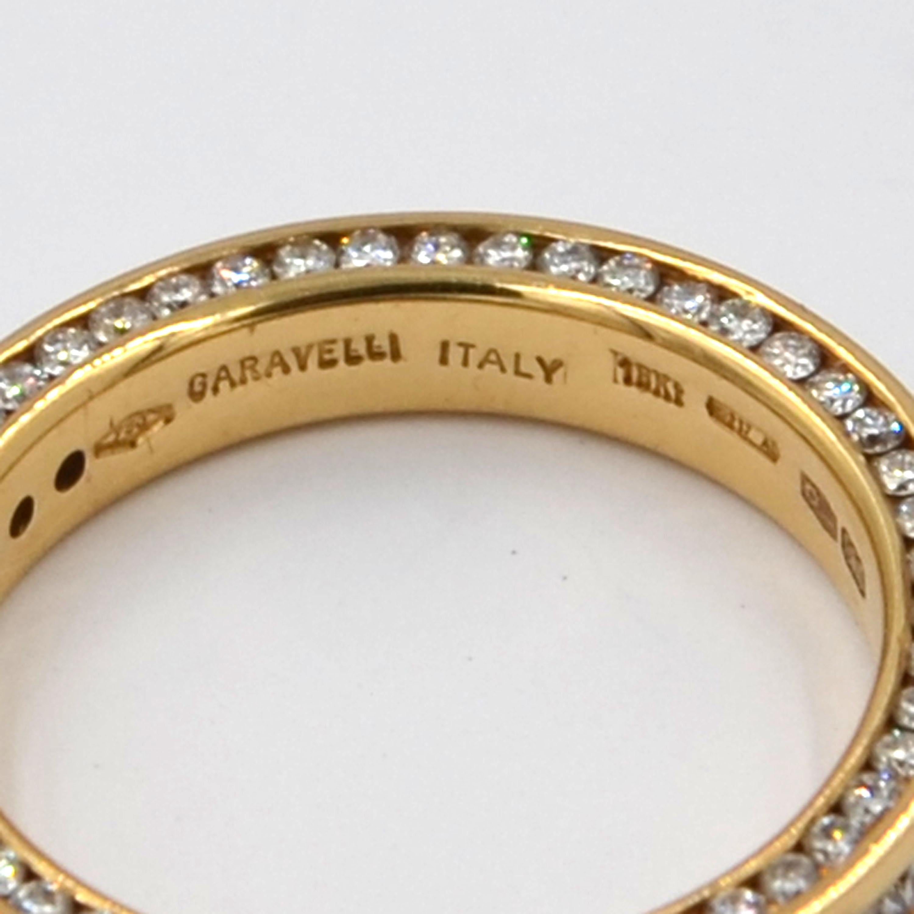 Garavelli Eternity-Ring aus 18 Karat Gelbgold mit Diamanten (Zeitgenössisch) im Angebot