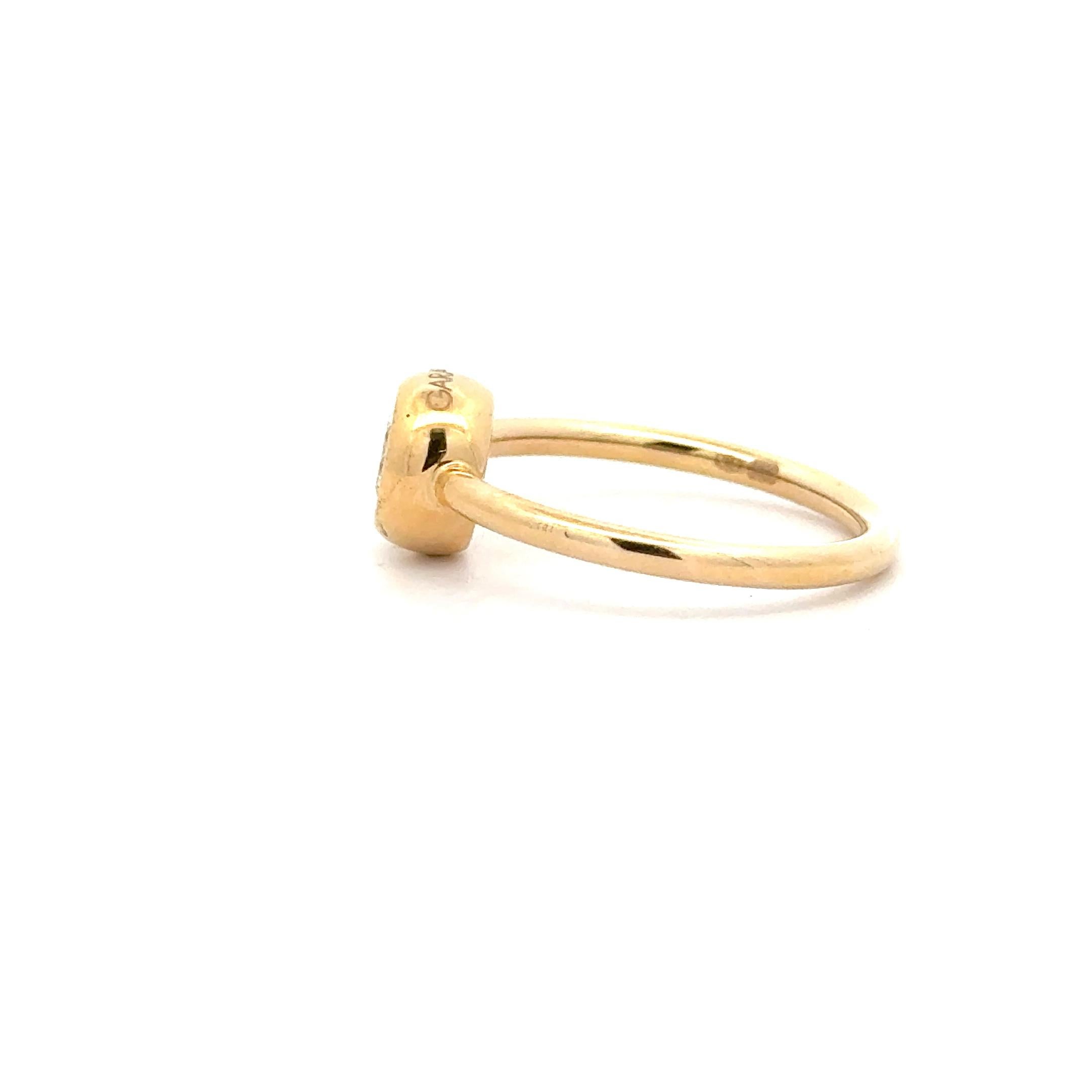 Garavelli Bague Giotto en or jaune 18 carats avec un diamant blanc naturel de 0,50 carat en vente 10