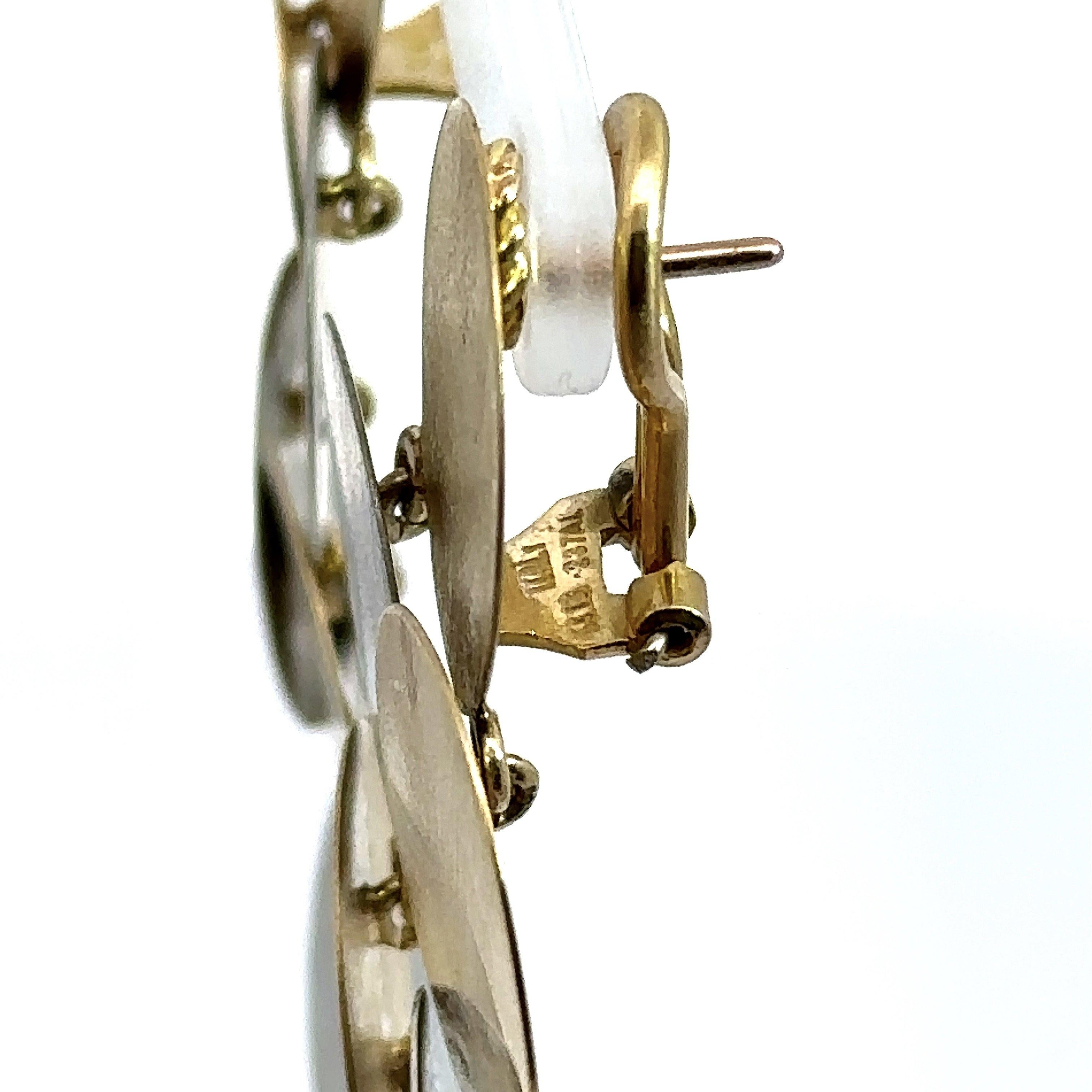 Garavelli 18KT Gold Cascading Disc Earrings For Sale 4