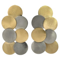 Garavelli 18KT Gold Cascading Disc Earrings