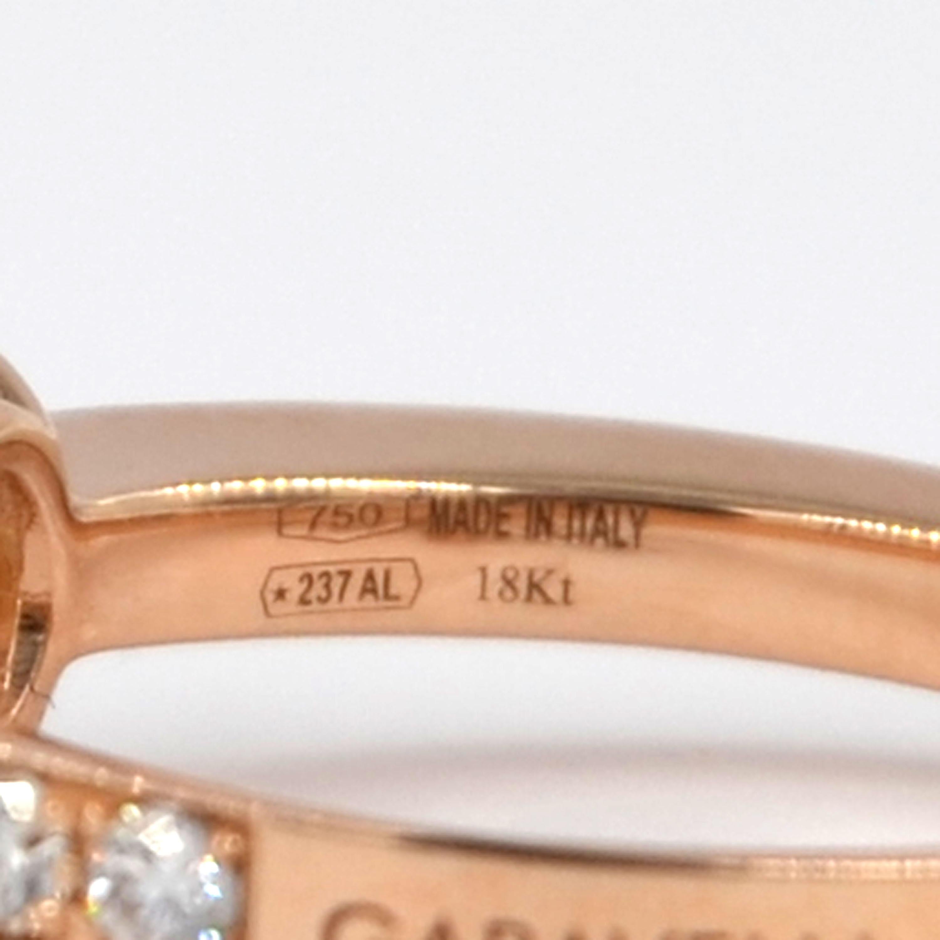 Garavelli 18 Karat Rose Gold Diamonds Engagement Ring In New Condition For Sale In Valenza, IT