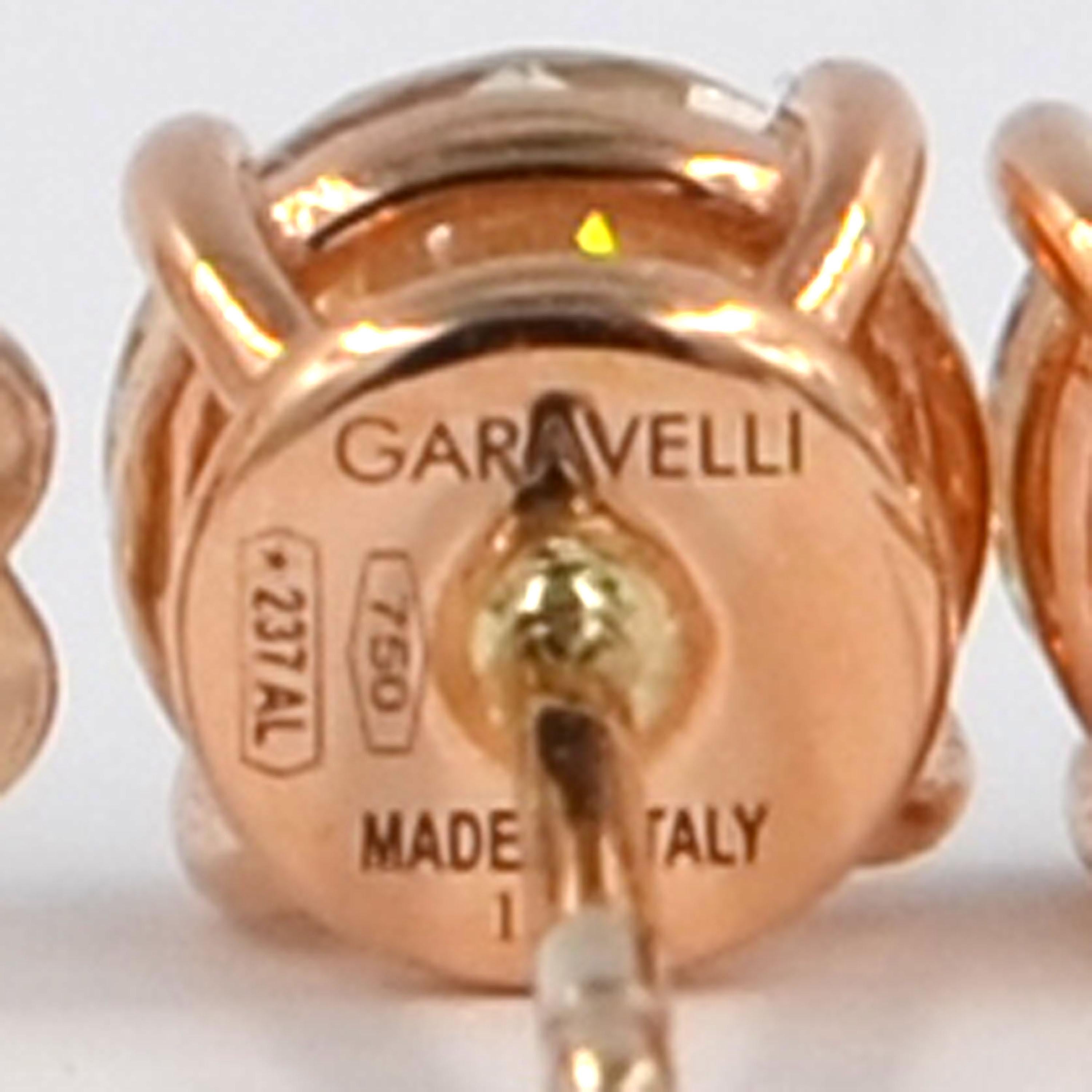 Garavelli 18kt Rose Gold Diamonds Stud Earrings
Diamond round center stone weighting ct 1.06 and ct 1.03
Laboratory diamond verification    clarity P1 Color K and SI1 color L
Made In Italy 
18kt GOLD gr  :3.20
WHITE DIAMONDS  ct 2.09 in