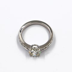 Garavelli 18 Karat White Gold Diamonds Engagement Ring
