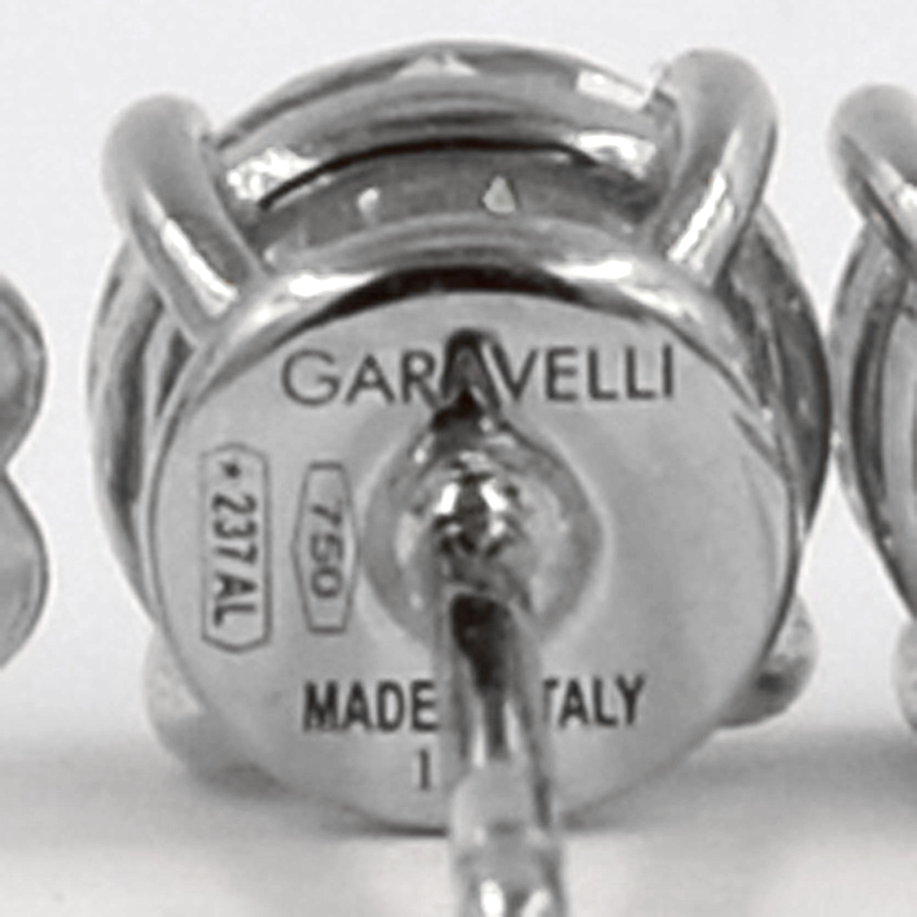Contemporary Garavelli 18 Karat White Gold Diamonds Stud Earrings For Sale