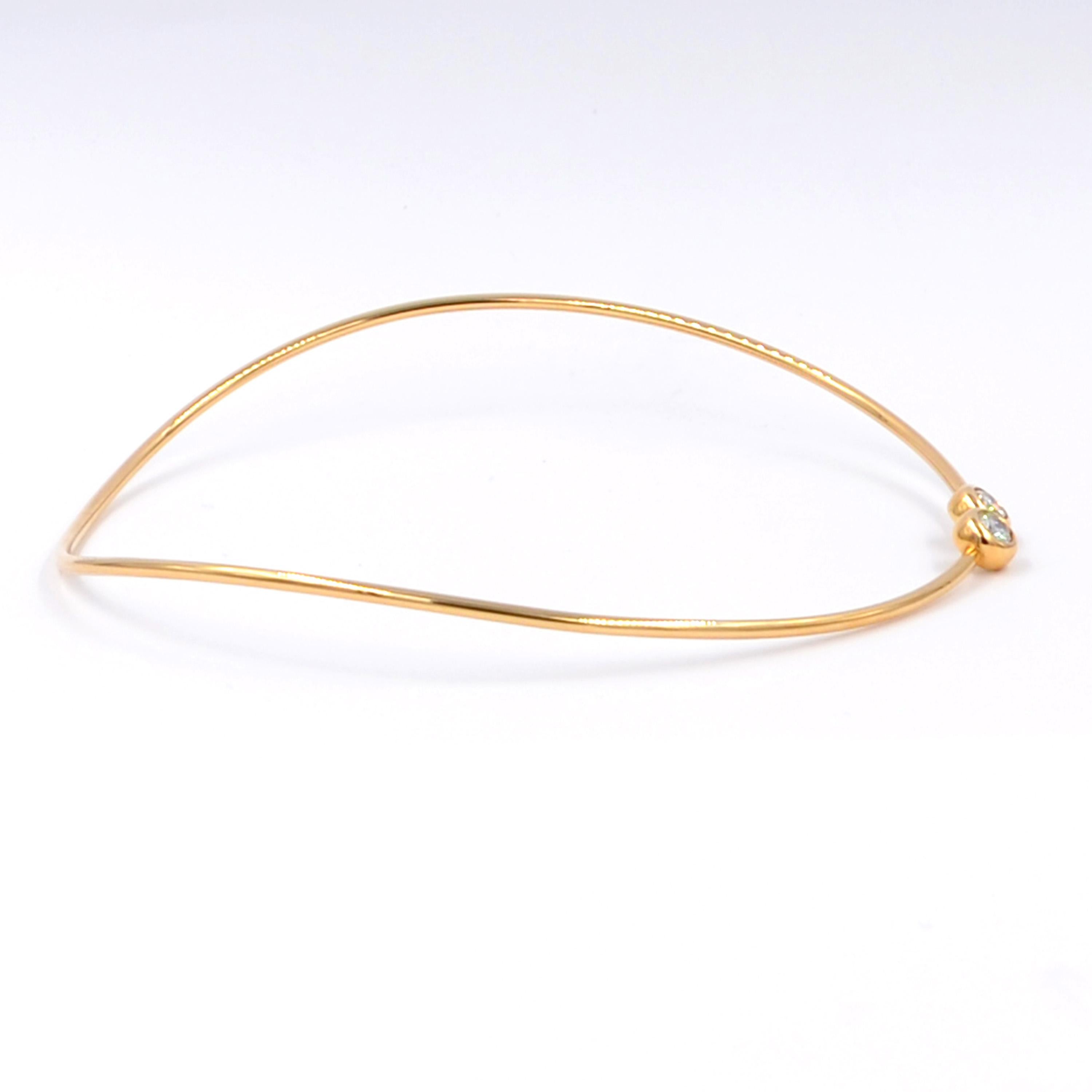 Contemporary Garavelli Giotto Collection Yellow Gold Diamond Choker Necklace