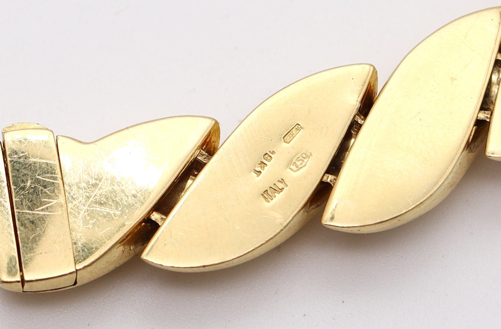 Donna Garavelli Collana Gala Graduata in Oro Giallo 18Kt con 10,32 Ctw di Diamanti in vendita