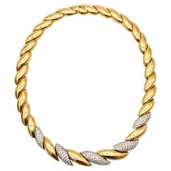 GARAVELLI Collier Gala gradué en or jaune 18 carats avec diamants 10,32 carats