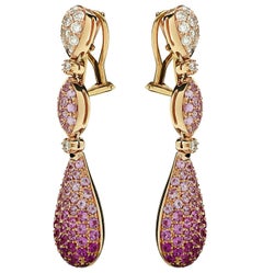 Garavelli Italien Diamant- und Saphir-Ohrhänger