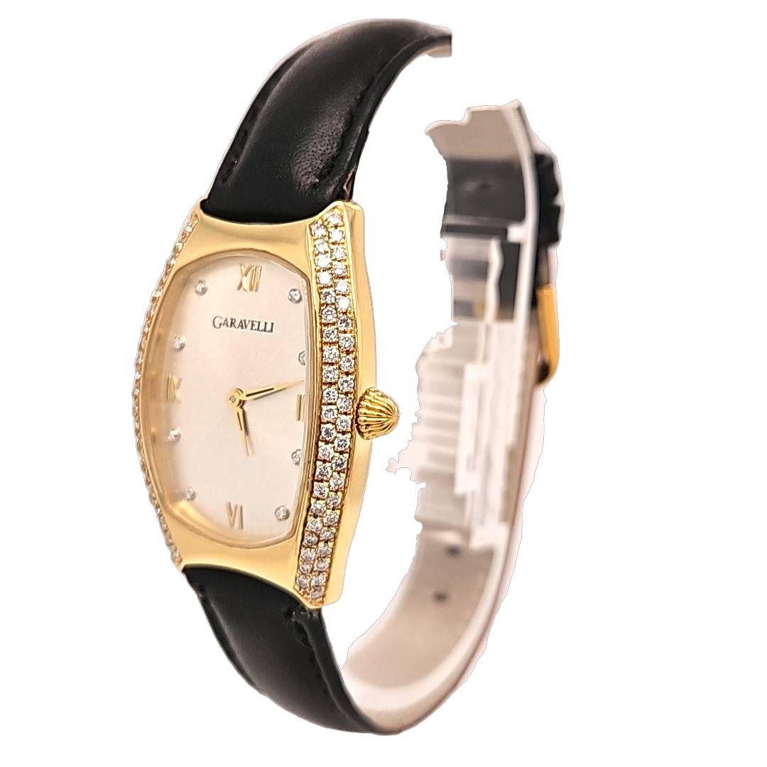 Garavelli Ladies Diamond and Yellow Gold Watch In Good Condition For Sale In Coral Gables, FL