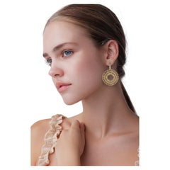 Garavelli Rinascimento 18K Gold Diamond Drop Earrings, 3.36ct