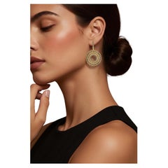 Garavelli Rinascimento 18K Gold Diamond Drop Earrings, 3.36ct