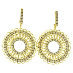 Garavelli Rinascimento 18K Yellow and White Gold Diamond Earrings