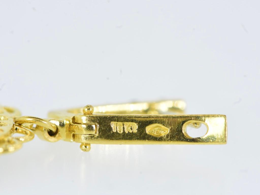 Garavelli Rinascimento Diamond & 18K Yellow and White Gold Contemporary Earrings en venta 2