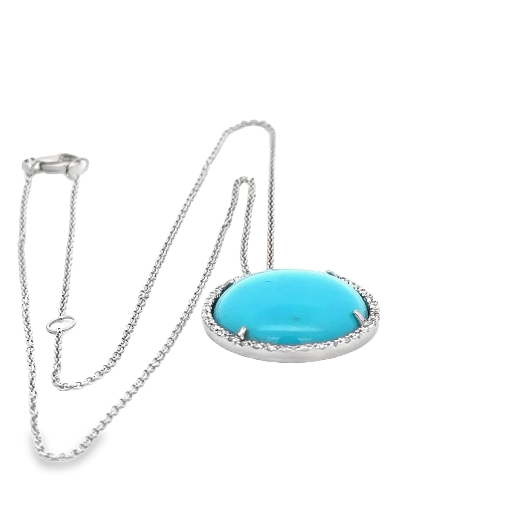 Garavelli  Ciondolo rotondo in oro 18kt con diamanti e turchese della nuova collezione di ciondoli Chrystal.
Oro 18kt Collana inclusa
Oro 18kt grs 5,20
Turchese   carati 13,90
Diamanti ct 0,33
Prodotto in Italia

Ciondolo rotondo Garavelli in oro 18