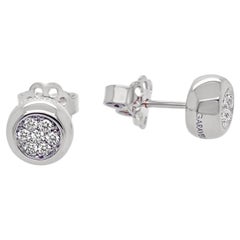 Garavelli White Gold Pave Diamonds Studs from New Giotto Collection
