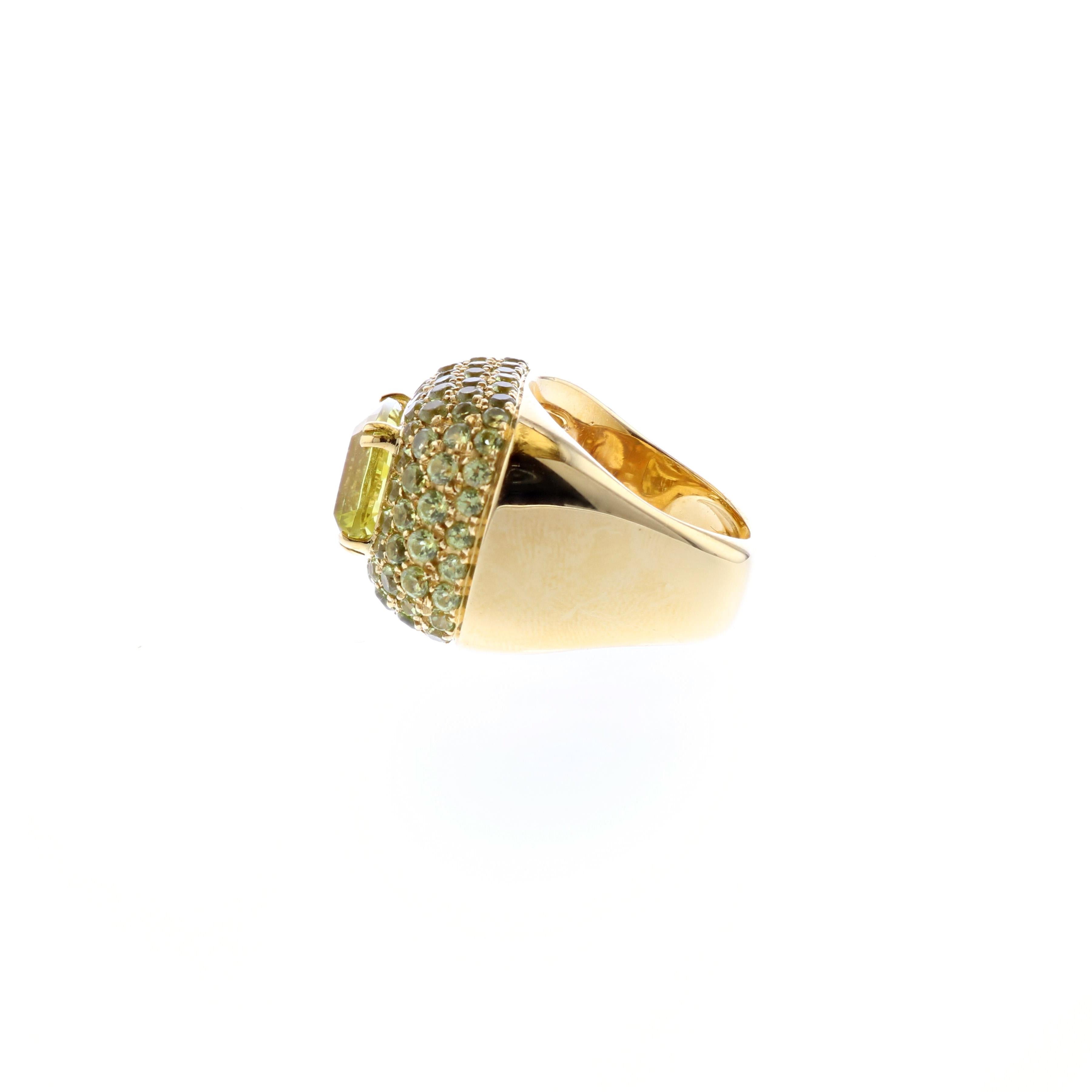 Garavelli Yellow Gold Citrine Ring In Good Condition In Houston, TX