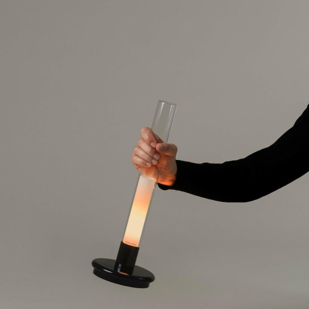 Garces & Soria 'Sylvestrina' Portable Table Lamp in Pyrex Glass for Santa & Cole For Sale 5