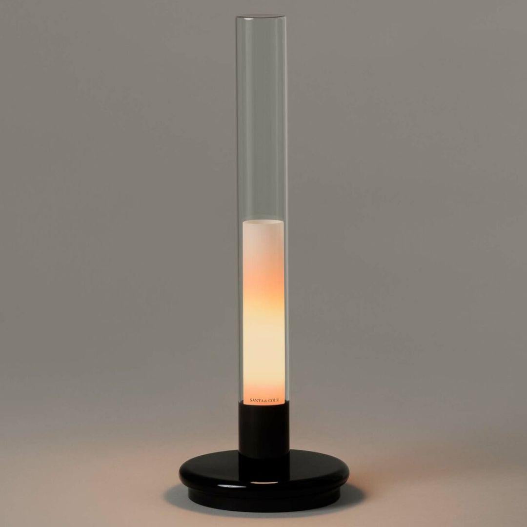 Garces & Soria 'Sylvestrina' Portable Table Lamp in Pyrex Glass for Santa & Cole For Sale 7