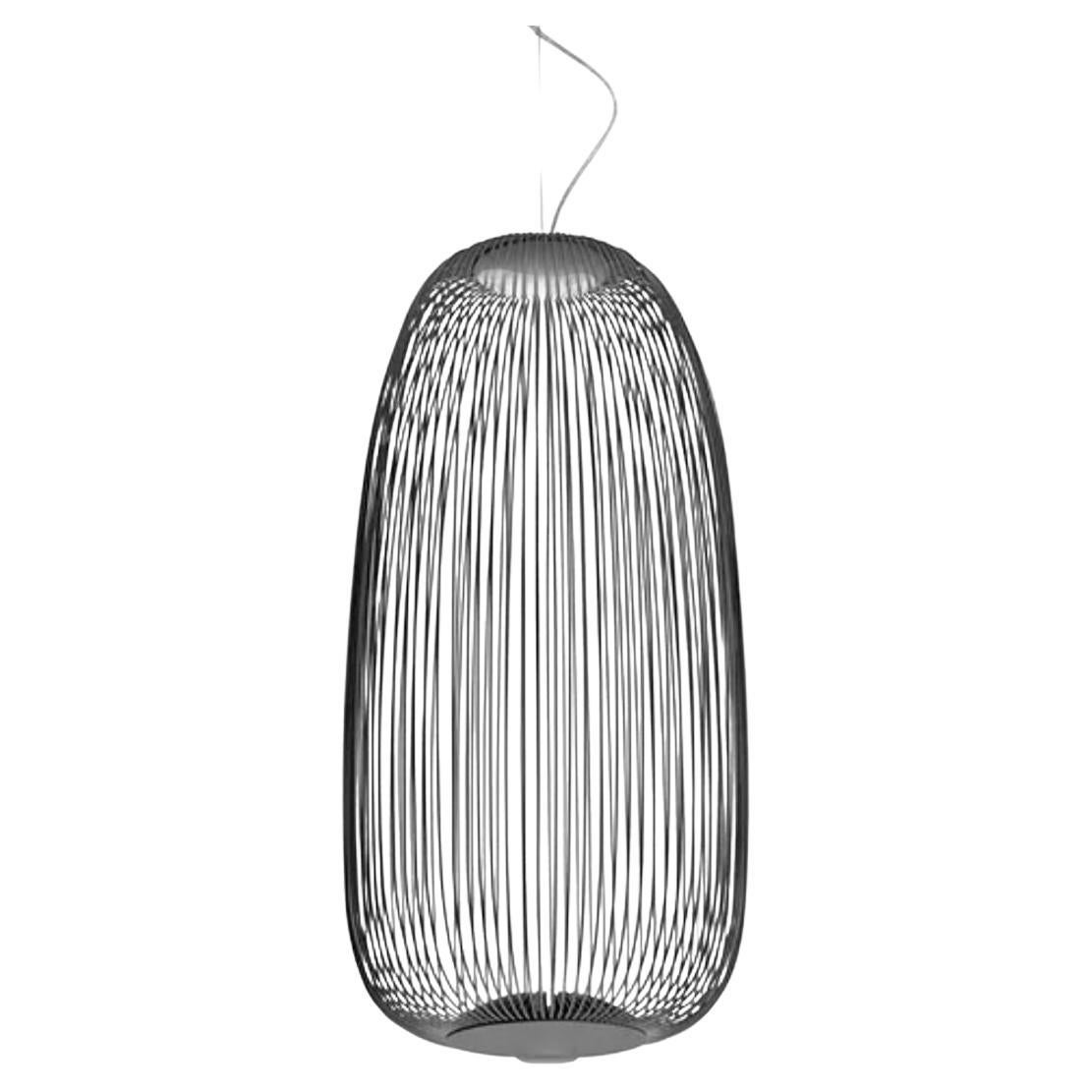 Aluminum Garcia & Cumini 'Spokes 1’ Metal Suspension Lamp in Copper for Foscarini For Sale