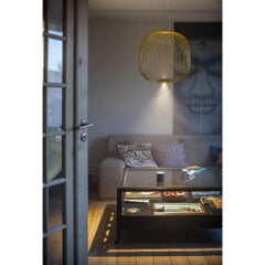 Garcia & Cumini 'Spokes 2’ Metal Suspension Lamp in Gold for Foscarini