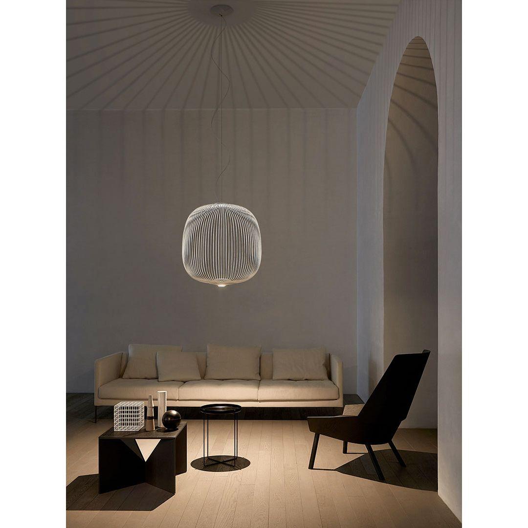 Garcia & Cumini 'Spokes 2’ metal suspension lamp in white for Foscarini

Designed by Cumini + Garcia and produced by Foscarini, the Italian lighting firm founded in Venice on the legendary island of Murano, where generations of master craftsman