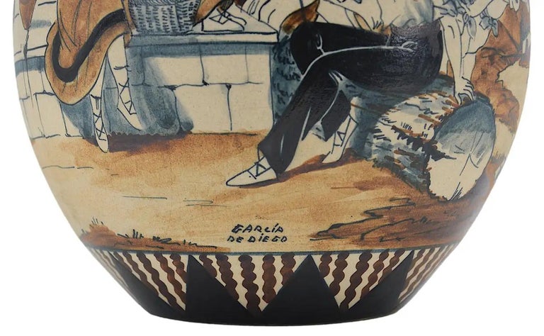 Garcia De Diego at Ciboure Large Stoneware Vase, Late 1940s For Sale 4