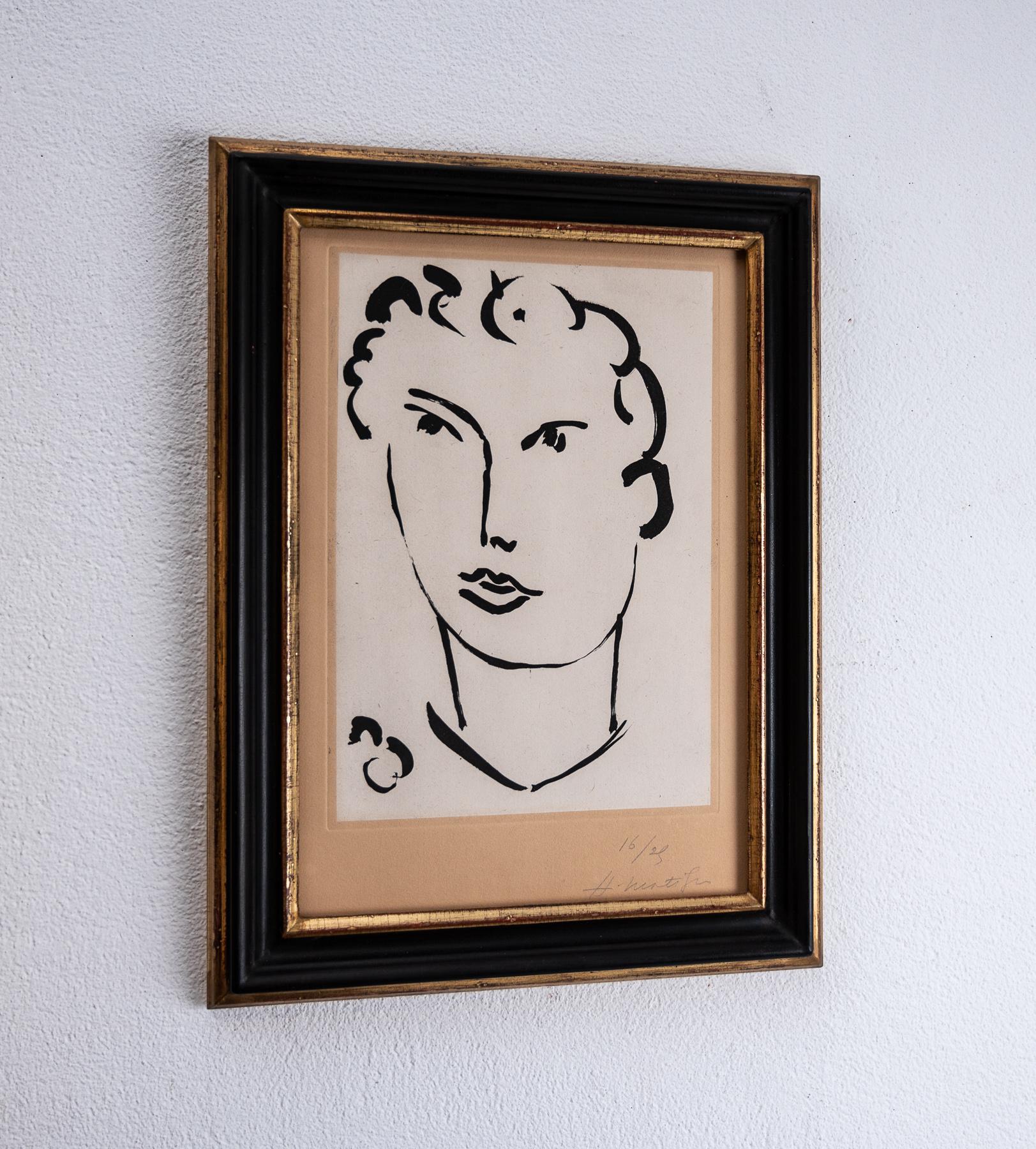 Mid-20th Century Garçon Aux Cheveux Bouclés Original Signed Aquatint by Henri Matisse
