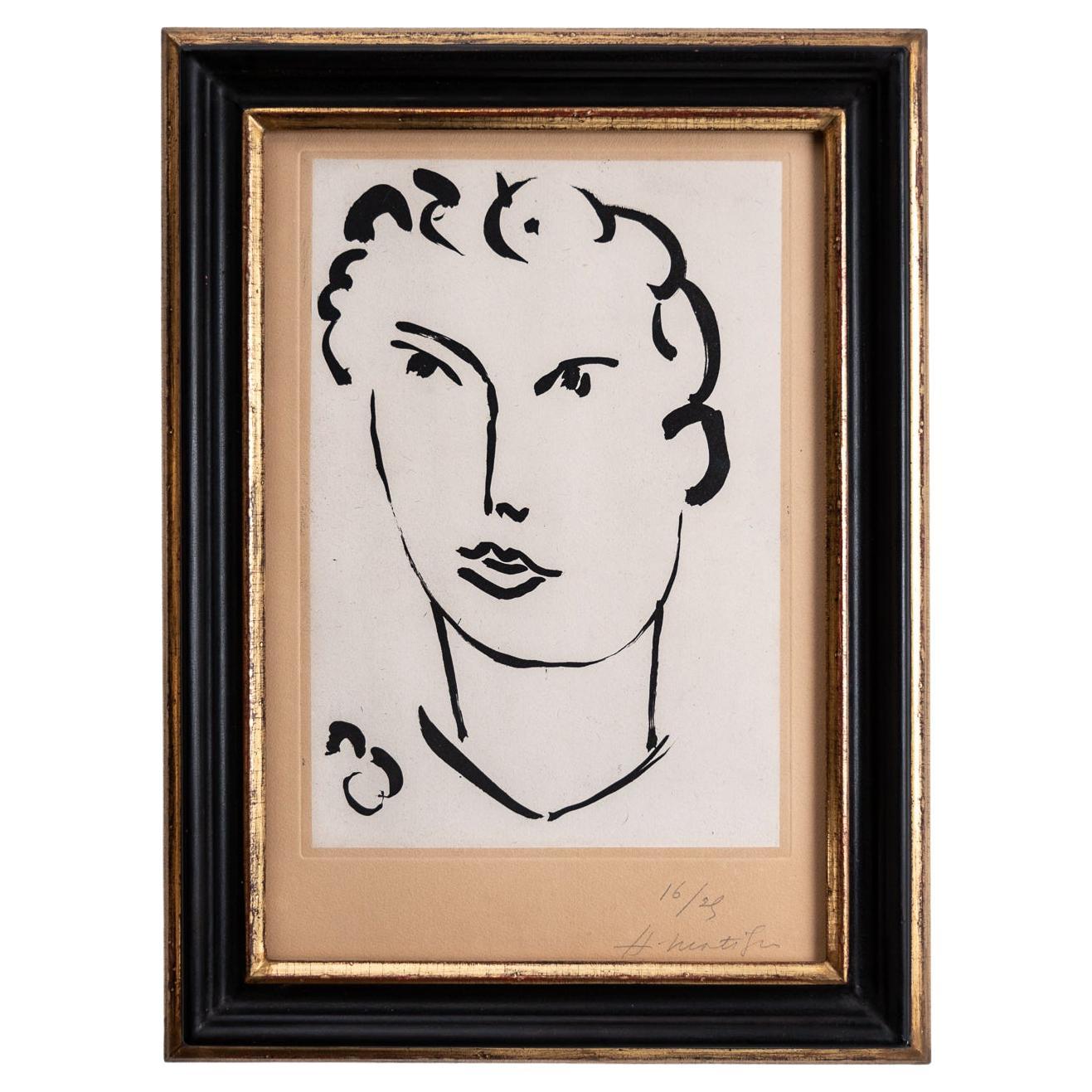 Garçon Aux Cheveux Bouclés Original Signed Aquatint by Henri Matisse