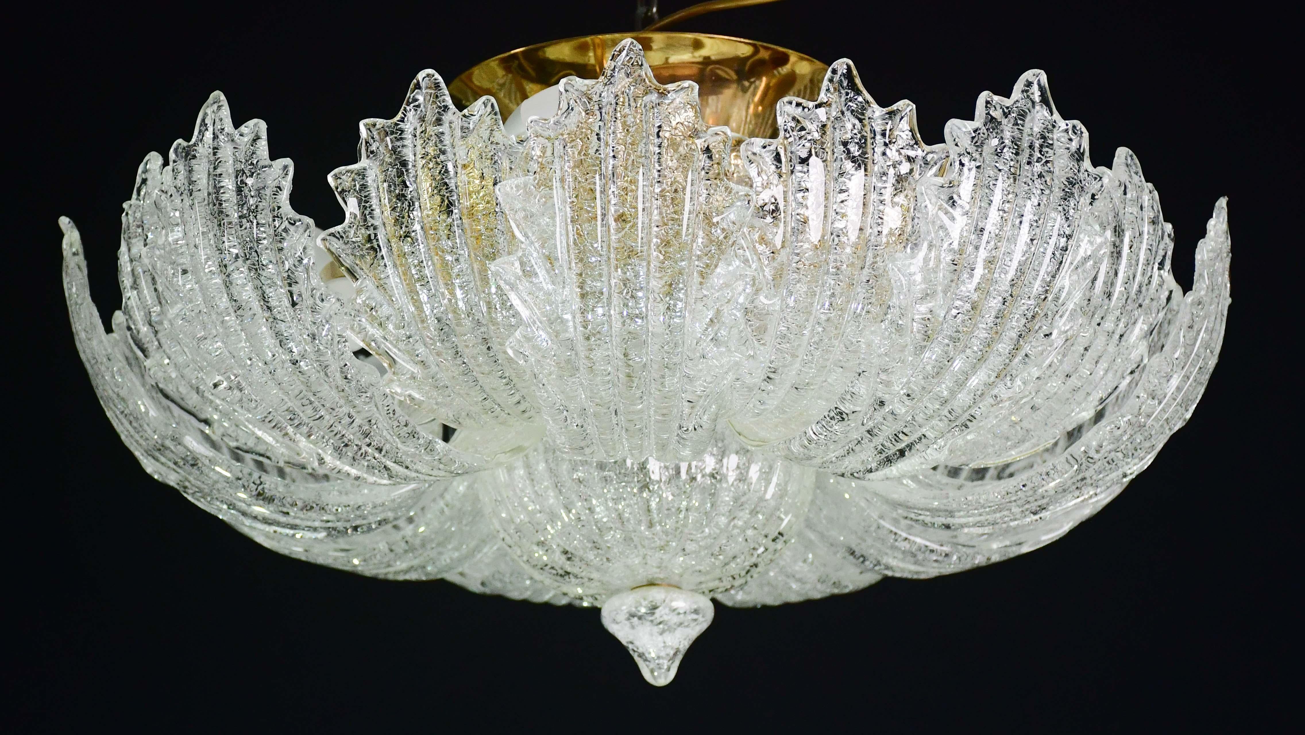 Garda, lussuosa lampada da soffitto o da incasso in vetro di Murano, anni '80 in vendita 6