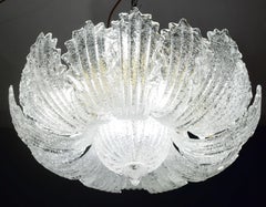 Garda, Luxury Italian Murano Glass Ceiling Light or Flush Mount, 1980s