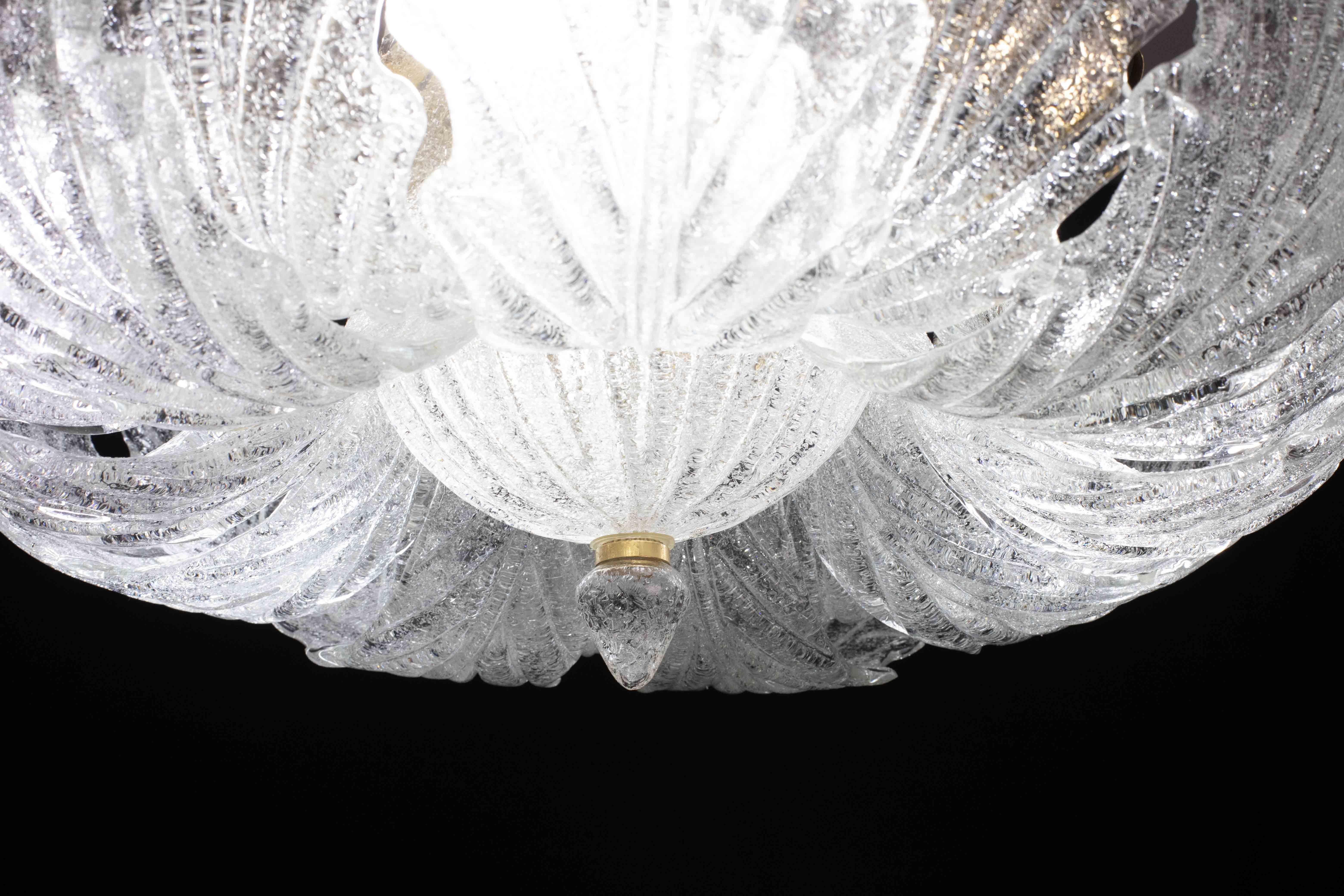 Garda,  Lampada da soffitto o da incasso in vetro di Murano di lusso, anni '80 In condizioni buone in vendita a Roma, IT