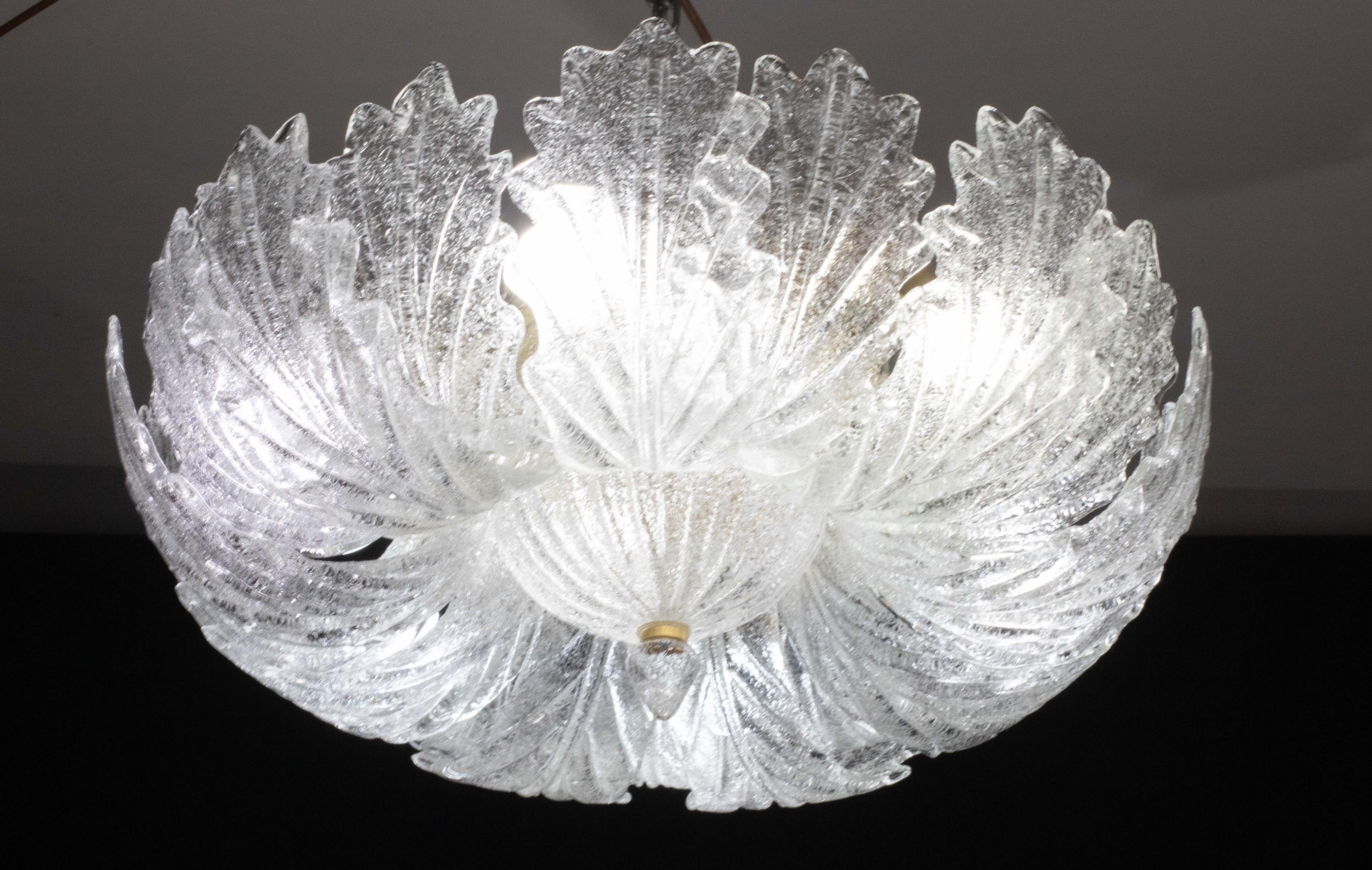 Vetro di Murano Garda,  Lampada da soffitto o da incasso in vetro di Murano di lusso, anni '80 in vendita