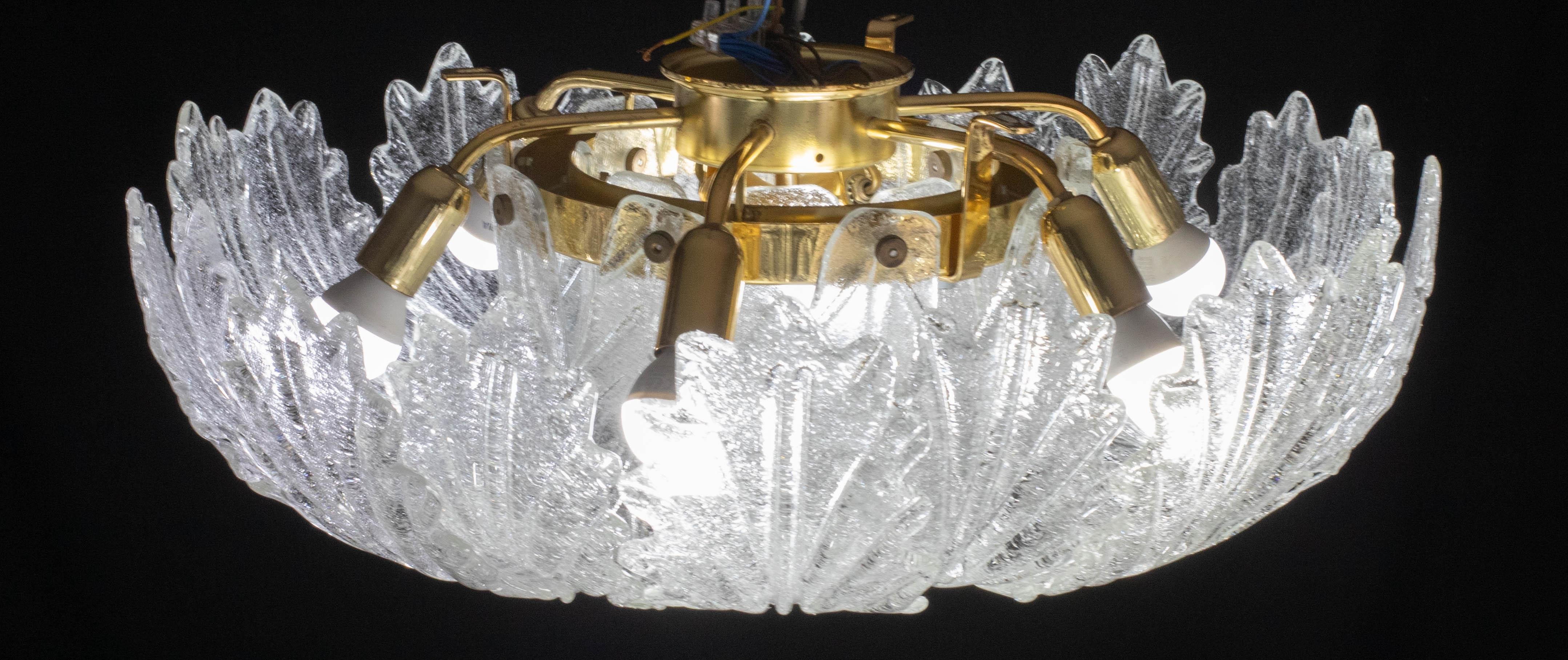 Garda,  Lampada da soffitto o da incasso in vetro di Murano di lusso, anni '80 in vendita 1