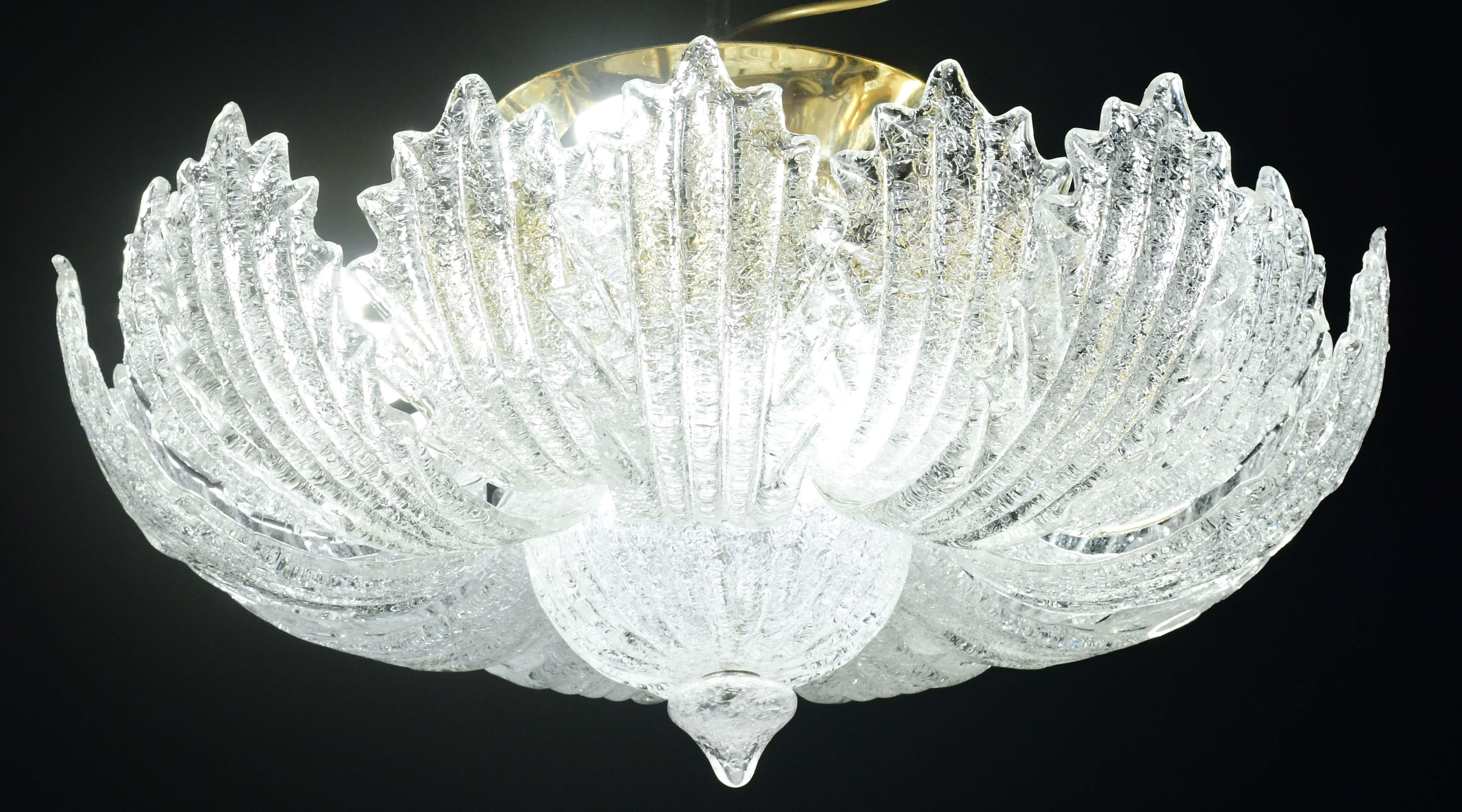 Garda, lussuosa lampada da soffitto o da incasso in vetro di Murano, anni '80 in vendita 1