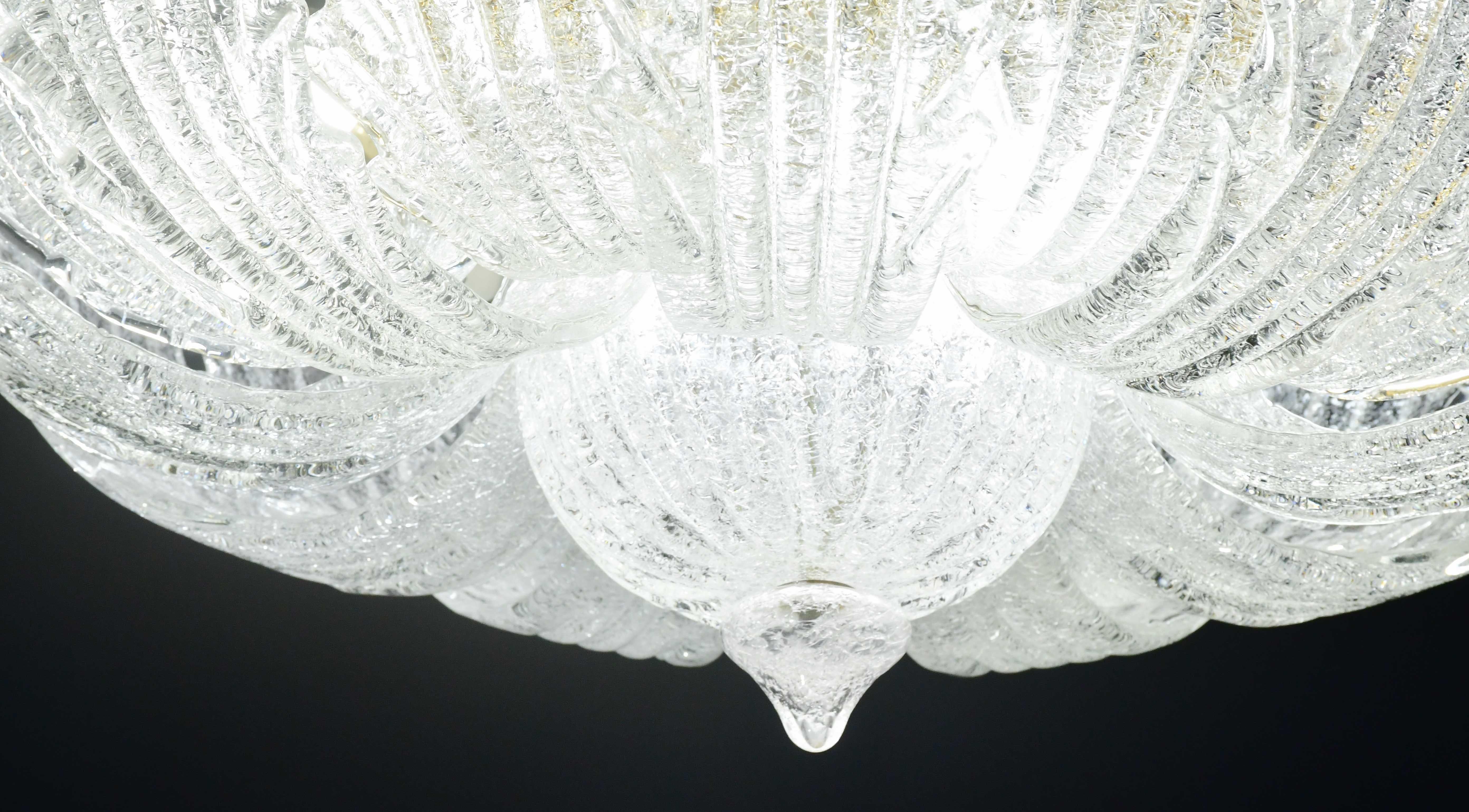 Garda, lussuosa lampada da soffitto o da incasso in vetro di Murano, anni '80 in vendita 3