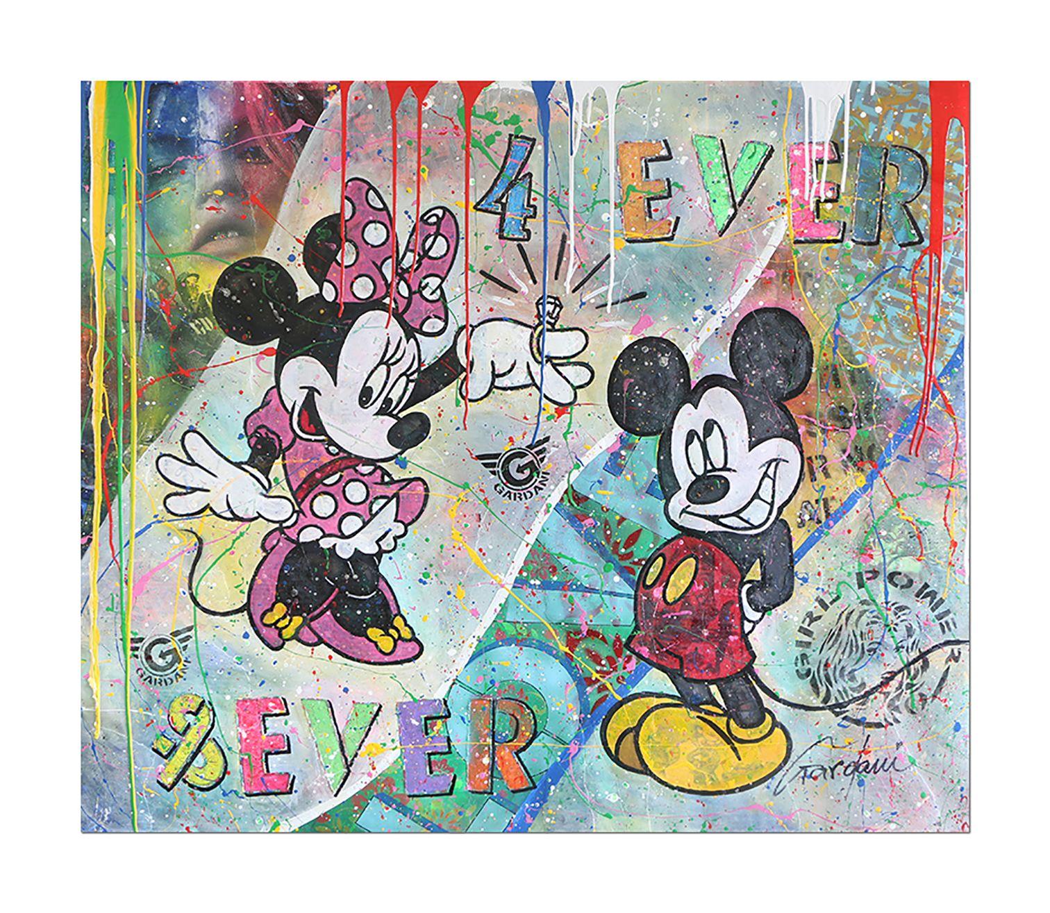 4 Ever & Ever & Ever Minnie, Gemälde, Acryl auf Leinwand (Pop-Art), Painting, von Gardani Art