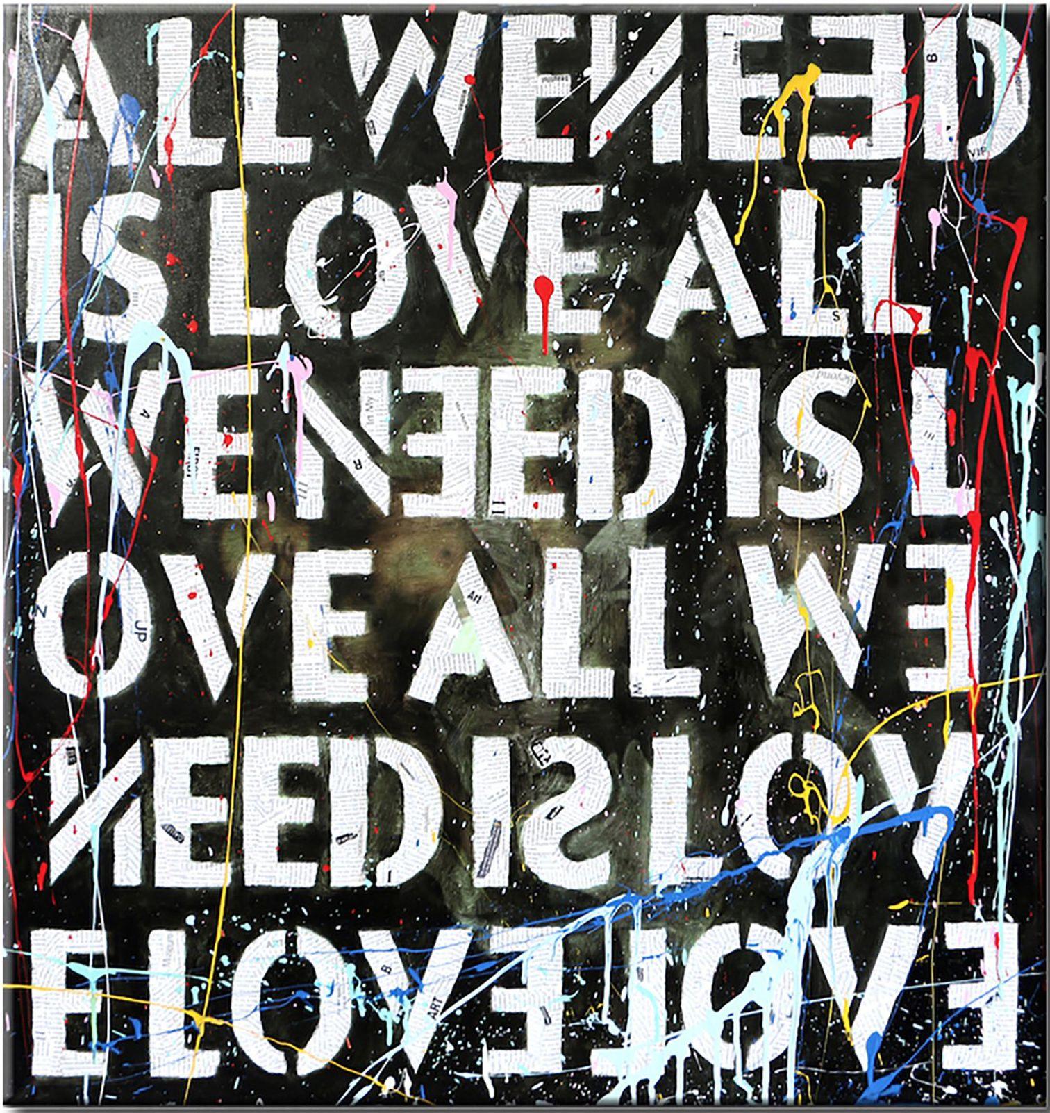 All we need is Love2 - Peinture originale sur toile, Peinture, Acrylique sur Canva - Painting de Gardani Art