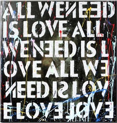 All we need is Love2 - Peinture originale sur toile, Peinture, Acrylique sur Canva