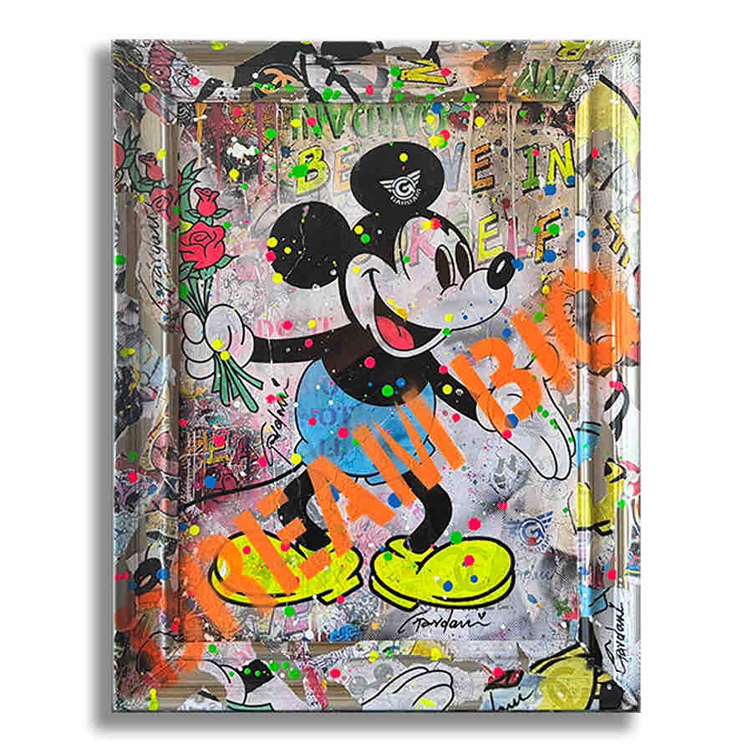 Always Happy Mickey, Gemälde, Acryl auf Leinwand im Angebot 2