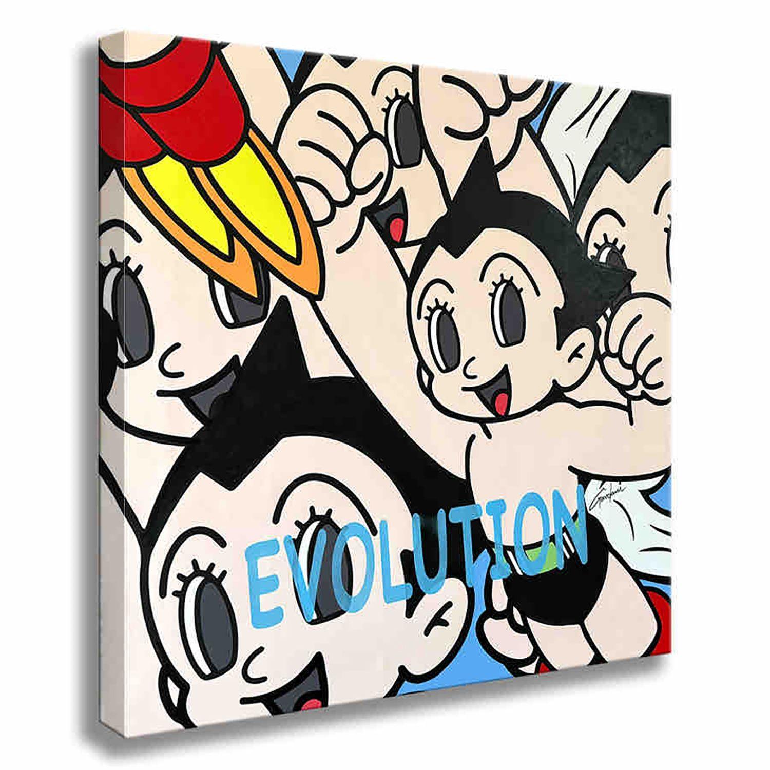 Astro Boy Evolution, Pittura, Acrilico su tela - Painting Pop Art di Gardani Art
